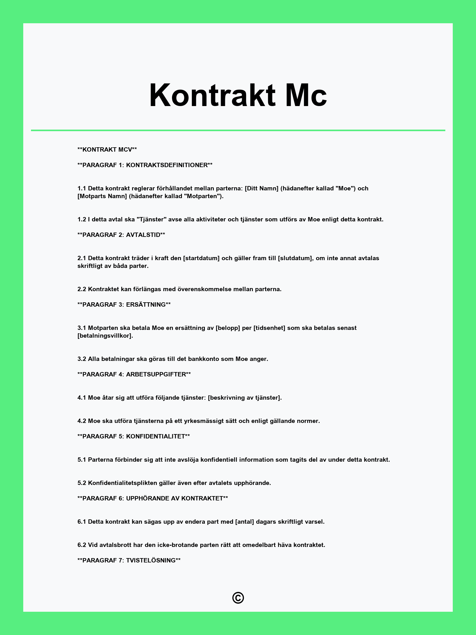 Kontrakt Mc
